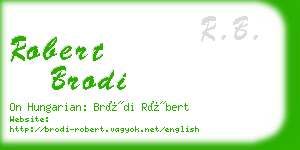 robert brodi business card